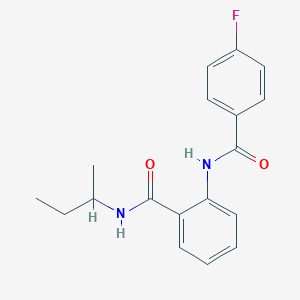 molecular formula C18H19FN2O2 B4071314 N-(sec-butyl)-2-[(4-fluorobenzoyl)amino]benzamide 