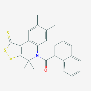 4,4,7,8-tetramethyl-5-(1-naphthoyl)-4,5-dihydro-1H-[1,2]dithiolo[3,4-c]quinoline-1-thione