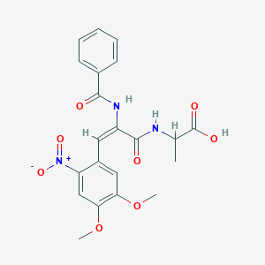 N-(2-(benzoylamino)-3-{2-nitro-4,5-dimethoxyphenyl}acryloyl)alanine