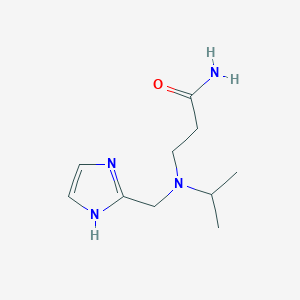 molecular formula C10H18N4O B4071373 3-[(1H-imidazol-2-ylmethyl)(isopropyl)amino]propanamide 