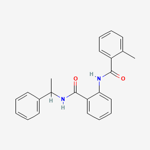 molecular formula C23H22N2O2 B4071397 2-methyl-N-(2-{[(1-phenylethyl)amino]carbonyl}phenyl)benzamide 