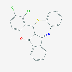 molecular formula C22H13Cl2NOS B407140 6-(2,3-dichlorophenyl)-5a,6-dihydro-5H-benzo[b]indeno[1,2-e][1,4]thiazepin-5-one 