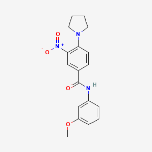 molecular formula C18H19N3O4 B4071437 N-(3-methoxyphenyl)-3-nitro-4-(1-pyrrolidinyl)benzamide 