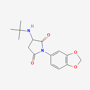 molecular formula C15H18N2O4 B4071440 1-(1,3-benzodioxol-5-yl)-3-(tert-butylamino)-2,5-pyrrolidinedione 