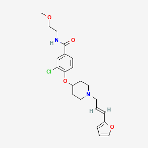 molecular formula C22H27ClN2O4 B4071461 3-chloro-4-({1-[(2E)-3-(2-furyl)-2-propen-1-yl]-4-piperidinyl}oxy)-N-(2-methoxyethyl)benzamide 