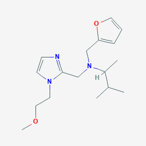 molecular formula C17H27N3O2 B4071490 (1,2-dimethylpropyl)(2-furylmethyl){[1-(2-methoxyethyl)-1H-imidazol-2-yl]methyl}amine 