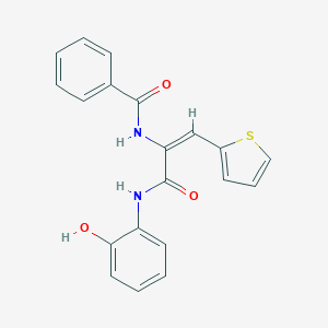 molecular formula C20H16N2O3S B407150 N-[1-[(2-hydroxyanilino)carbonyl]-2-(2-thienyl)vinyl]benzamide 