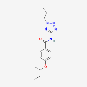 molecular formula C15H21N5O2 B4071505 4-sec-butoxy-N-(2-propyl-2H-tetrazol-5-yl)benzamide 