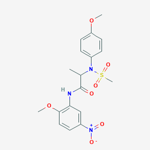 molecular formula C18H21N3O7S B4071518 N~1~-(2-methoxy-5-nitrophenyl)-N~2~-(4-methoxyphenyl)-N~2~-(methylsulfonyl)alaninamide 