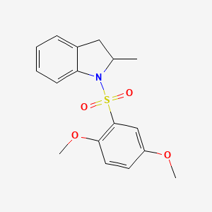 molecular formula C17H19NO4S B4071524 1-[(2,5-dimethoxyphenyl)sulfonyl]-2-methylindoline 
