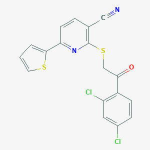 2-{[2-(2,4-Dichlorophenyl)-2-oxoethyl]thio}-6-thien-2-ylnicotinonitrile