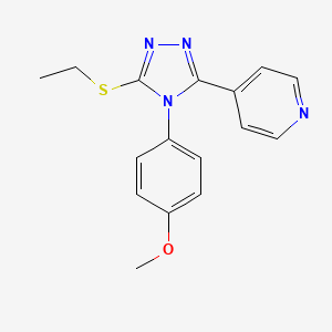 molecular formula C16H16N4OS B4071557 4-[5-(ethylthio)-4-(4-methoxyphenyl)-4H-1,2,4-triazol-3-yl]pyridine 