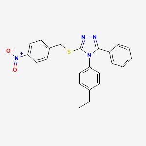 molecular formula C23H20N4O2S B4071577 4-(4-ethylphenyl)-3-[(4-nitrobenzyl)thio]-5-phenyl-4H-1,2,4-triazole 