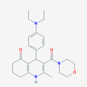 molecular formula C25H33N3O3 B4071578 4-[4-(diethylamino)phenyl]-2-methyl-3-(4-morpholinylcarbonyl)-4,6,7,8-tetrahydro-5(1H)-quinolinone 