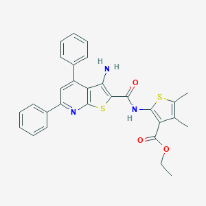 Ethyl 2-{[(3-amino-4,6-diphenylthieno[2,3-b]pyridin-2-yl)carbonyl]amino}-4,5-dimethyl-3-thiophenecarboxylate
