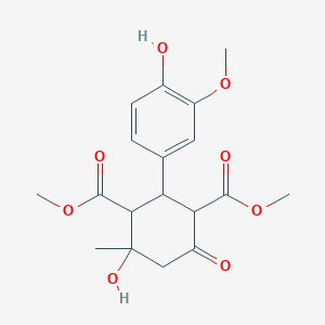 Dimethyl 4-hydroxy-2-(4-hydroxy-3-methoxyphenyl)-4-methyl-6-oxocyclohexane-1,3-dicarboxylate