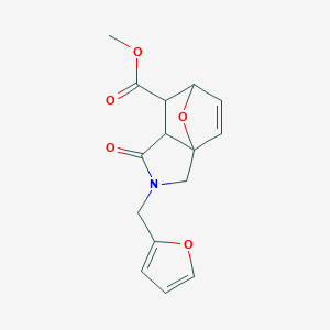 molecular formula C15H15NO5 B4071591 methyl 3-(2-furylmethyl)-4-oxo-10-oxa-3-azatricyclo[5.2.1.0~1,5~]dec-8-ene-6-carboxylate 