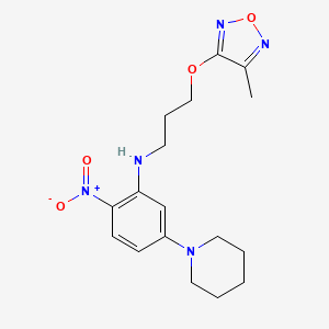 N-{3-[(4-methyl-1,2,5-oxadiazol-3-yl)oxy]propyl}-2-nitro-5-(1-piperidinyl)aniline