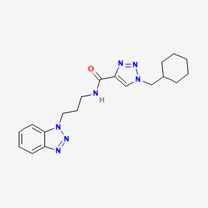 molecular formula C19H25N7O B4071641 N-[3-(1H-1,2,3-benzotriazol-1-yl)propyl]-1-(cyclohexylmethyl)-1H-1,2,3-triazole-4-carboxamide 