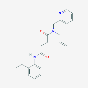 molecular formula C22H27N3O2 B4071648 N-allyl-N'-(2-isopropylphenyl)-N-(pyridin-2-ylmethyl)succinamide 