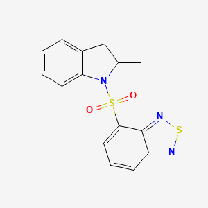 molecular formula C15H13N3O2S2 B4071668 4-[(2-methyl-2,3-dihydro-1H-indol-1-yl)sulfonyl]-2,1,3-benzothiadiazole 