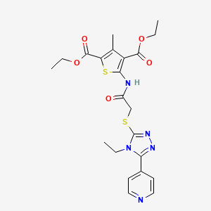 diethyl 5-[({[4-ethyl-5-(4-pyridinyl)-4H-1,2,4-triazol-3-yl]thio}acetyl)amino]-3-methyl-2,4-thiophenedicarboxylate