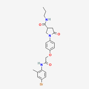 1-(4-{2-[(4-bromo-2-methylphenyl)amino]-2-oxoethoxy}phenyl)-5-oxo-N-propyl-3-pyrrolidinecarboxamide