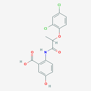 molecular formula C16H13Cl2NO5 B4071699 2-{[2-(2,4-dichlorophenoxy)propanoyl]amino}-5-hydroxybenzoic acid 