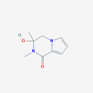 molecular formula C9H12N2O2 B040717 3-Hydroxy-2,3-dimethyl-3,4-dihydropyrrolo[1,2-a]pyrazin-1(2H)-one CAS No. 116212-49-8