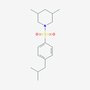 molecular formula C17H27NO2S B4071704 1-[(4-isobutylphenyl)sulfonyl]-3,5-dimethylpiperidine 