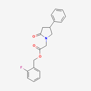 molecular formula C19H18FNO3 B4071726 2-fluorobenzyl (2-oxo-4-phenyl-1-pyrrolidinyl)acetate 