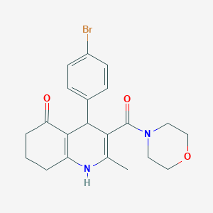 molecular formula C21H23BrN2O3 B4071742 4-(4-bromophenyl)-2-methyl-3-(4-morpholinylcarbonyl)-4,6,7,8-tetrahydro-5(1H)-quinolinone 