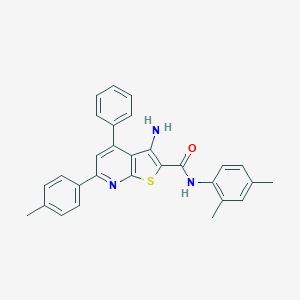 3-amino-N-(2,4-dimethylphenyl)-6-(4-methylphenyl)-4-phenylthieno[2,3-b]pyridine-2-carboxamide
