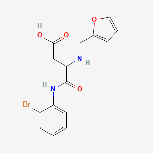 molecular formula C15H15BrN2O4 B4071760 N~1~-(2-bromophenyl)-N~2~-(2-furylmethyl)-alpha-asparagine 