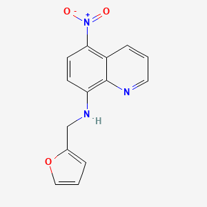 molecular formula C14H11N3O3 B4071775 N-(2-furylmethyl)-5-nitro-8-quinolinamine 