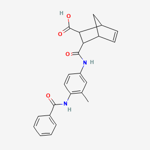 molecular formula C23H22N2O4 B4071785 3-({[4-(benzoylamino)-3-methylphenyl]amino}carbonyl)bicyclo[2.2.1]hept-5-ene-2-carboxylic acid 