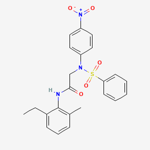 molecular formula C23H23N3O5S B4071821 N~1~-(2-ethyl-6-methylphenyl)-N~2~-(4-nitrophenyl)-N~2~-(phenylsulfonyl)glycinamide 