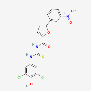 N-{[(3,5-dichloro-4-hydroxyphenyl)amino]carbonothioyl}-5-(3-nitrophenyl)-2-furamide