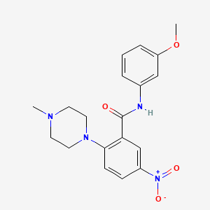 N-(3-methoxyphenyl)-2-(4-methyl-1-piperazinyl)-5-nitrobenzamide