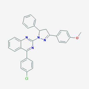 4-(4-chlorophenyl)-2-(3-(4-methoxyphenyl)-5-phenyl-4,5-dihydro-1H-pyrazol-1-yl)quinazoline