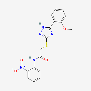 molecular formula C17H15N5O4S B4071844 2-{[5-(2-methoxyphenyl)-1H-1,2,4-triazol-3-yl]thio}-N-(2-nitrophenyl)acetamide 