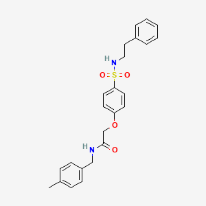 N-(4-methylbenzyl)-2-(4-{[(2-phenylethyl)amino]sulfonyl}phenoxy)acetamide