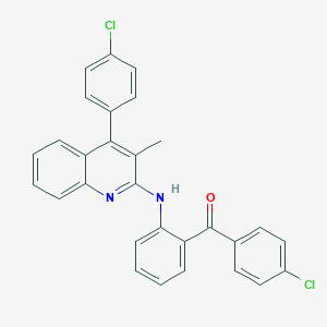 (4-Chlorophenyl)(2-{[4-(4-chlorophenyl)-3-methylquinolin-2-yl]amino}phenyl)methanone