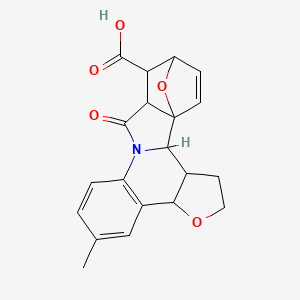 molecular formula C20H19NO5 B4071893 10-methyl-15-oxo-6,21-dioxa-14-azahexacyclo[16.2.1.0~1,16~.0~2,14~.0~3,7~.0~8,13~]henicosa-8,10,12,19-tetraene-17-carboxylic acid 