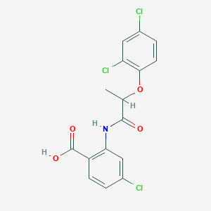 molecular formula C16H12Cl3NO4 B4071905 4-chloro-2-{[2-(2,4-dichlorophenoxy)propanoyl]amino}benzoic acid 