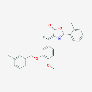 4-{4-methoxy-3-[(3-methylbenzyl)oxy]benzylidene}-2-(2-methylphenyl)-1,3-oxazol-5(4H)-one