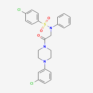 4-Chloro-N-{2-[4-(3-chloro-phenyl)-piperazin-1-yl]-2-oxo-ethyl}-N-phenyl-benzenesulfonamide