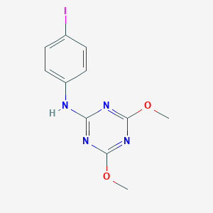 molecular formula C11H11IN4O2 B407193 N-(4-Iodophenyl)-4,6-dimethoxy-1,3,5-triazin-2-amine 