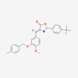 molecular formula C29H29NO4 B407194 2-(4-tert-butylphenyl)-4-{4-methoxy-3-[(4-methylbenzyl)oxy]benzylidene}-1,3-oxazol-5(4H)-one 