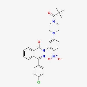 4-(4-chlorophenyl)-2-{5-[4-(2,2-dimethylpropanoyl)-1-piperazinyl]-2-nitrophenyl}-1(2H)-phthalazinone